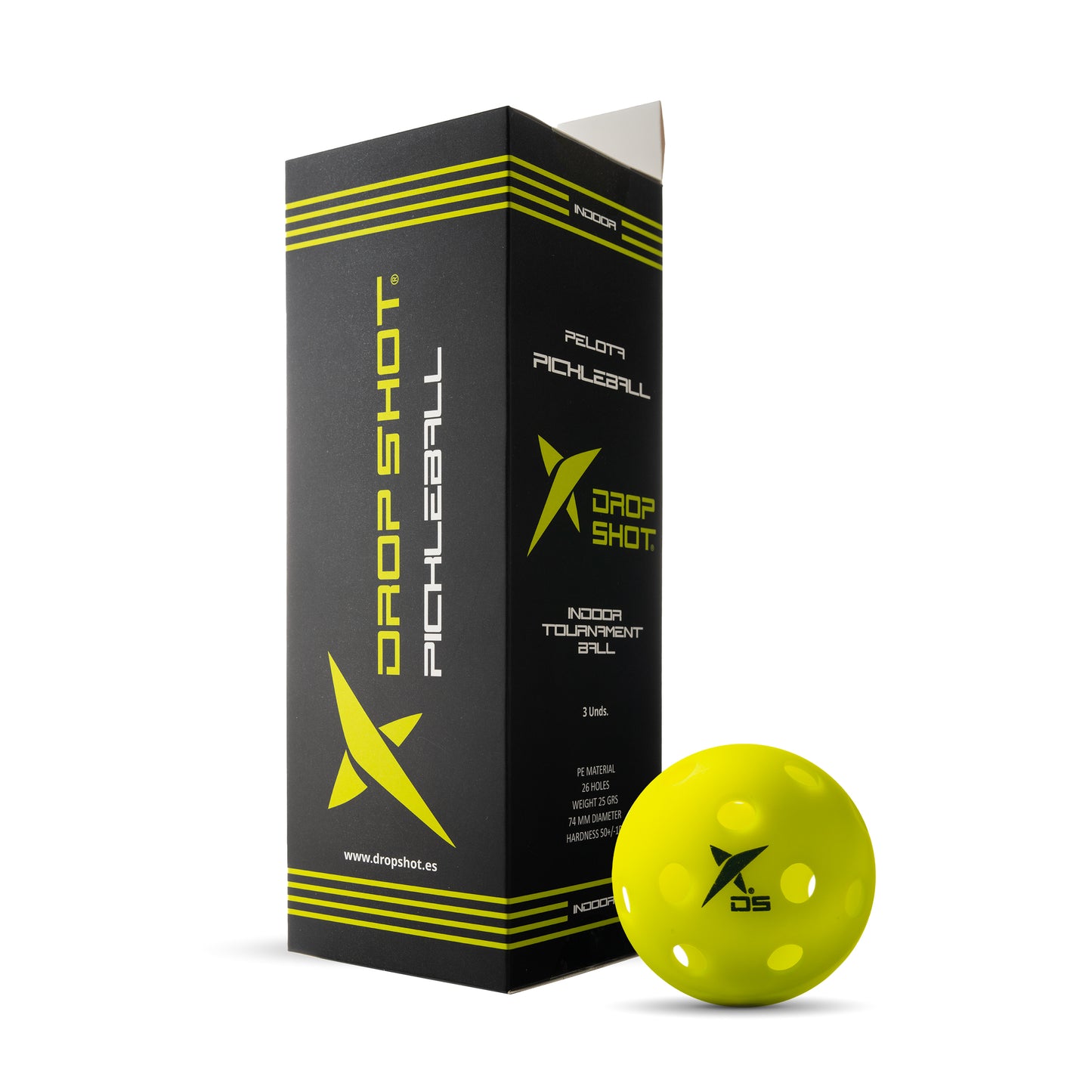 DROP SHOT PICKELBALL INDOOR x 3 TOURNAMENT BALLS