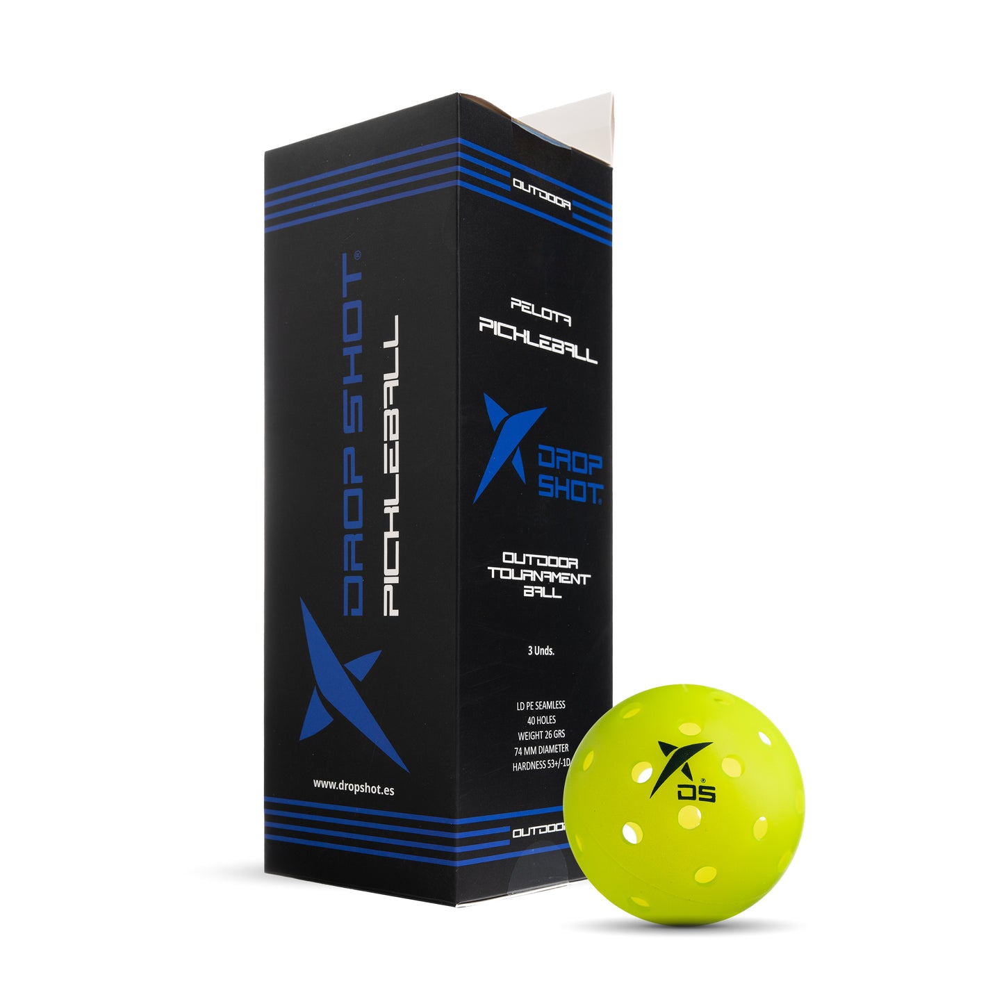 DROP SHOT PICKELBALL OUTDOOR x 3 TOURNAMENT BALLS